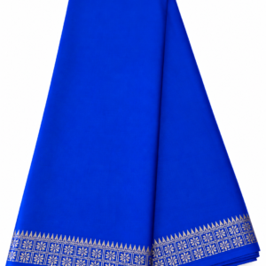 Semi Mysore Crepe Silk Saree Gold Zari Border